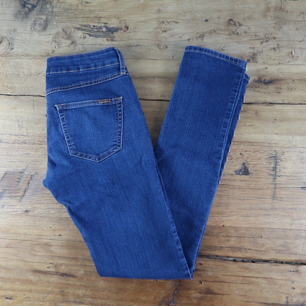 MANGO JEANS ALICE SLIM STRETCH DARK WASH LOW RISE JEANS SIZE 4